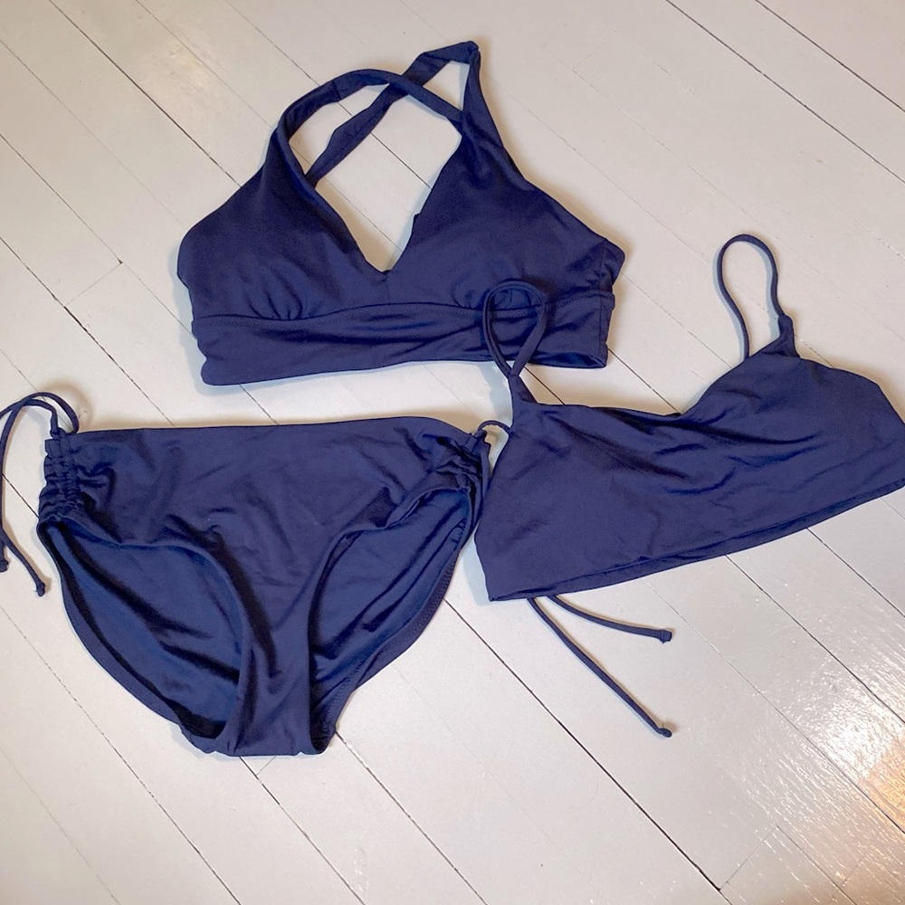 Navy Athleta bikini- 3 pieces
